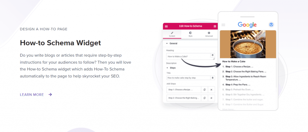Schema dạng Cách làm... trong Unlimited Elements Elementor