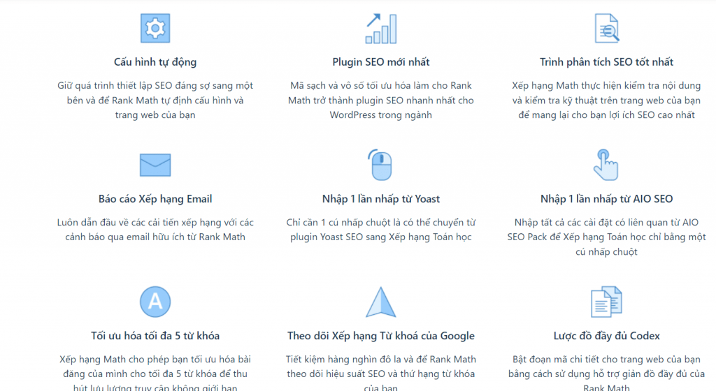Giới thiệu RankMath Pro, Plugin Seo lên Top tìm kiếm 9 Các tính năng nổi bật của RankMath Pro