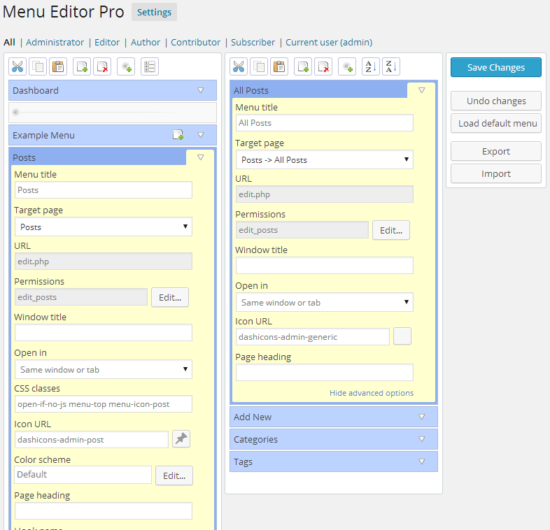 all menu settings4