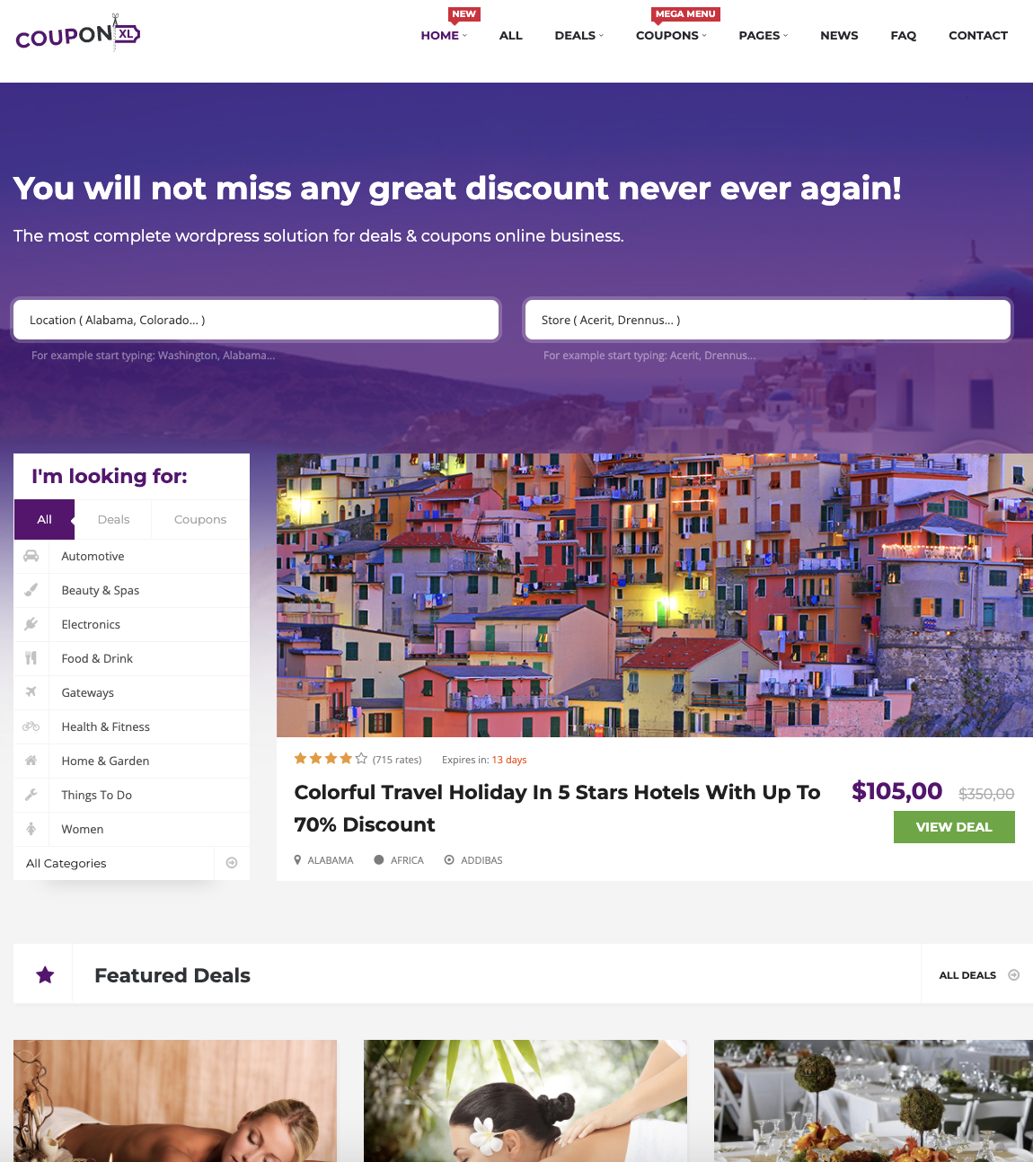 CouponXL - Coupons, Deals & Discounts WP Theme