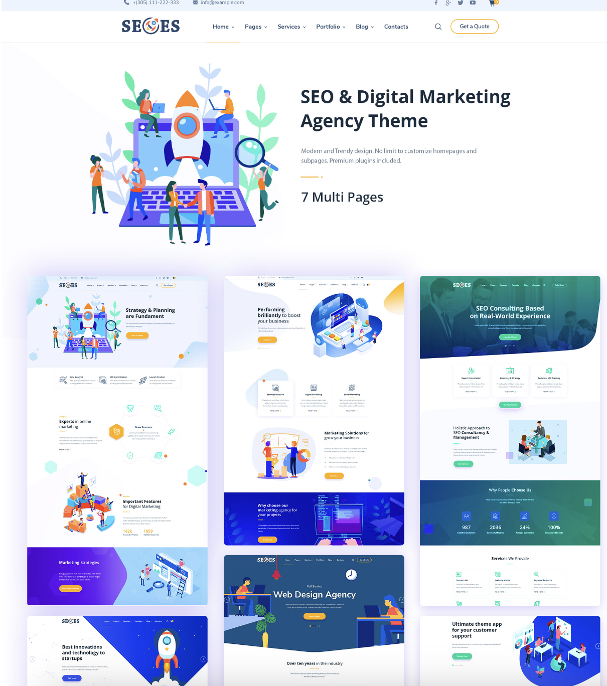 Seoes - Marketing Agency WordPress Theme