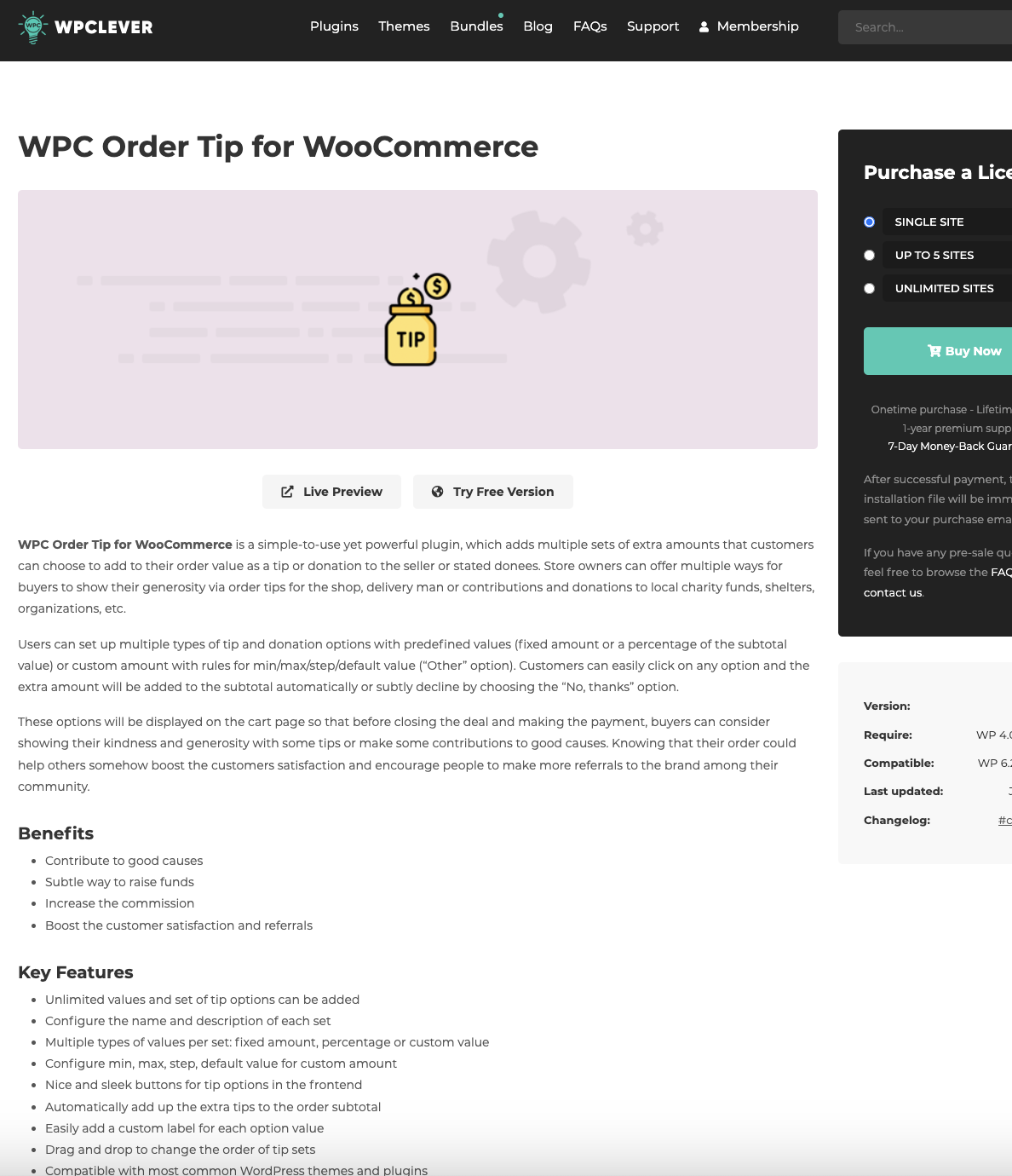 WPC Order Tip for WooCommerce