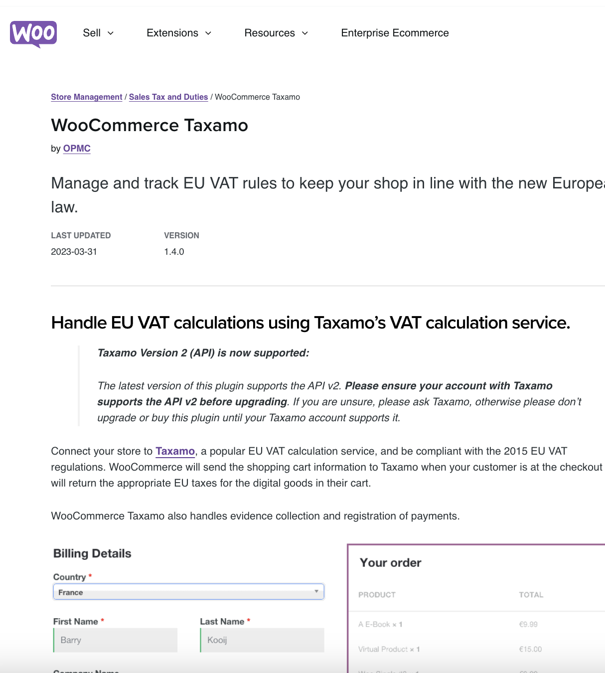 WooCommerce Taxamo