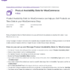 Product Availability Slots for WooCommerce