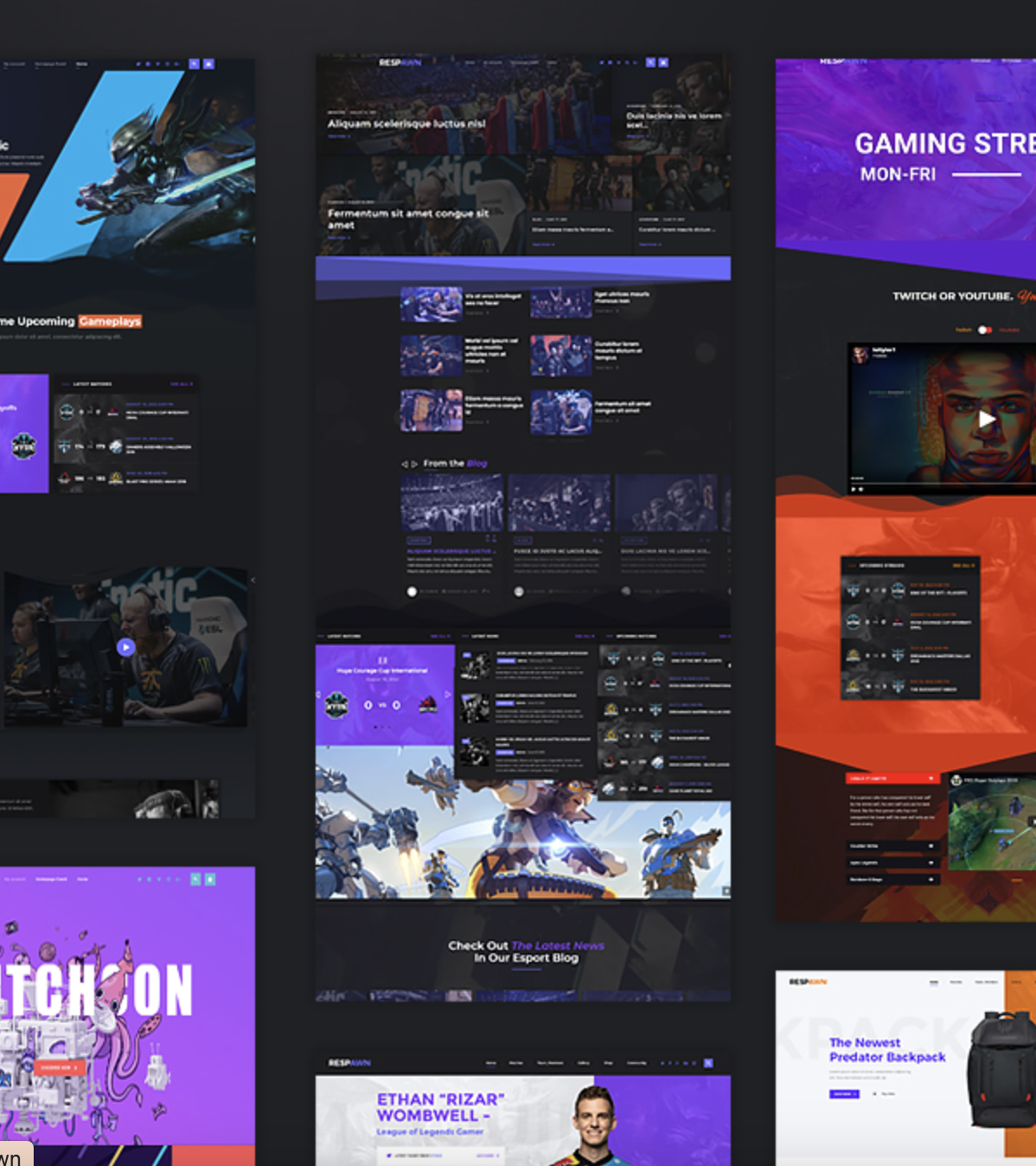 Respawn - Esports Gaming WordPress Theme