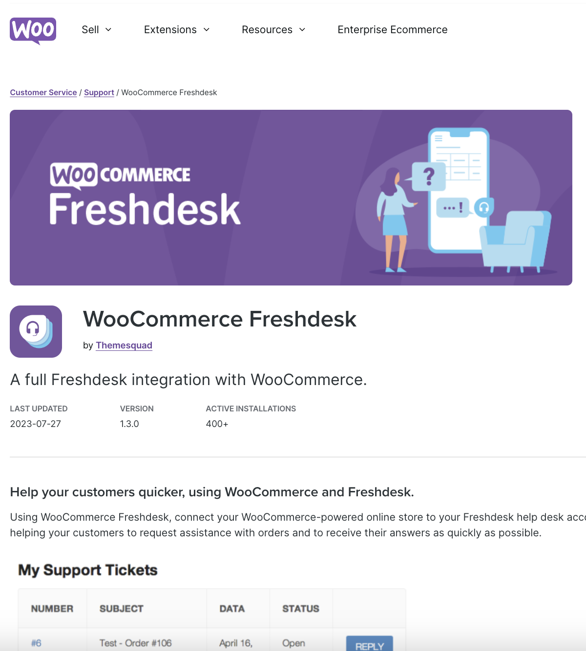 WooCommerce Freshdesk