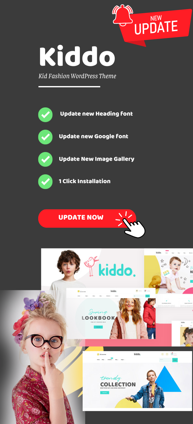 Kiddo - Chủ đề WordPress WooC Commerce thời trang dành cho trẻ em - 1