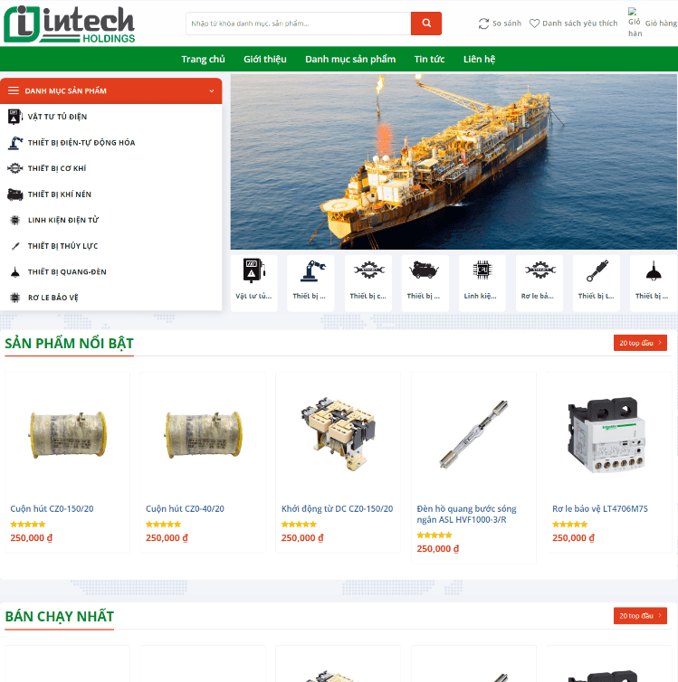 Theme wordpress bán thiết bị cơ khí điện tự động