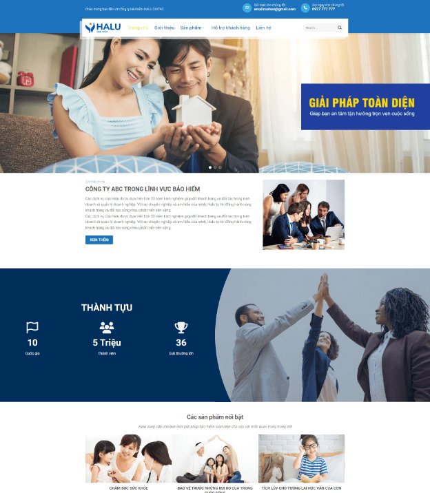 Theme WordPress Bán Bảo Hiểm 3