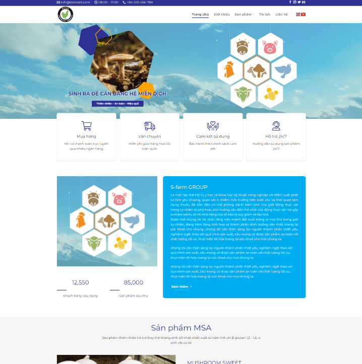Theme wordpress bán thức ăn chăn nuôi