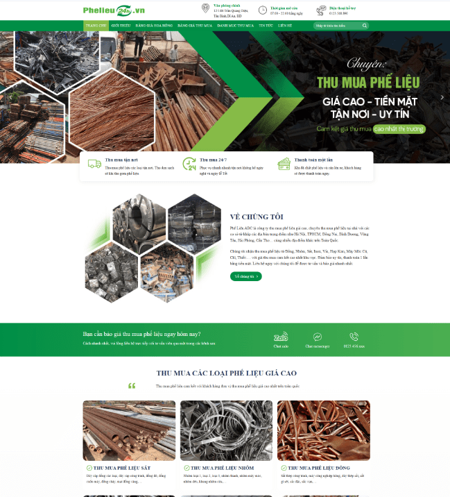 Theme wordpress thu mua phế liệu 2