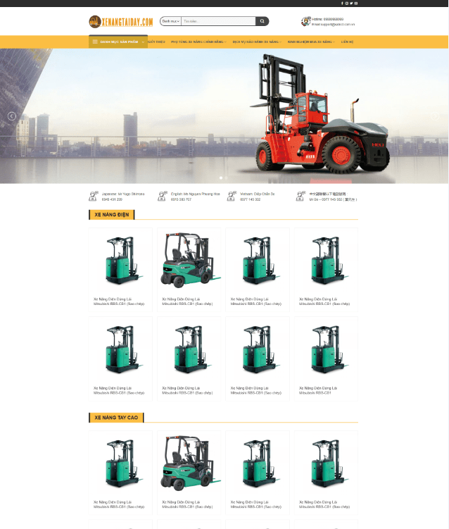 Theme wordpress bán xe nâng 2