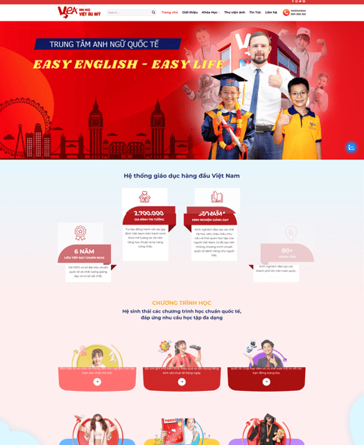 Theme wordpress trường anh ngữ chuẩn đẹp