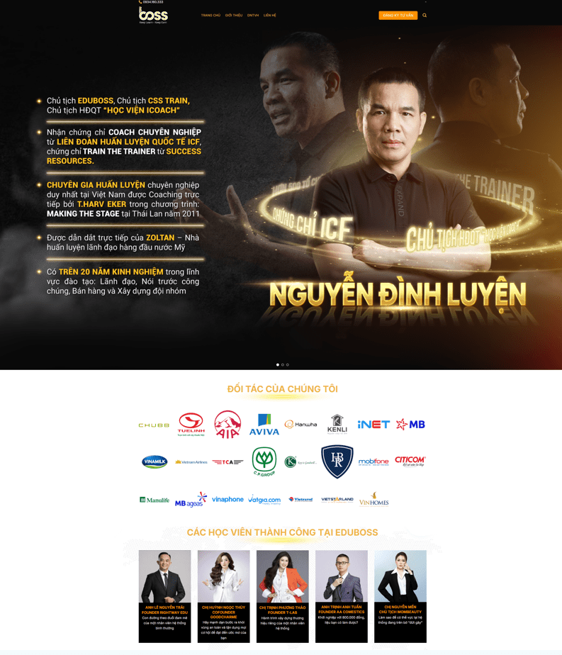 Theme wordpress giới thiệu khóa học đào tạo