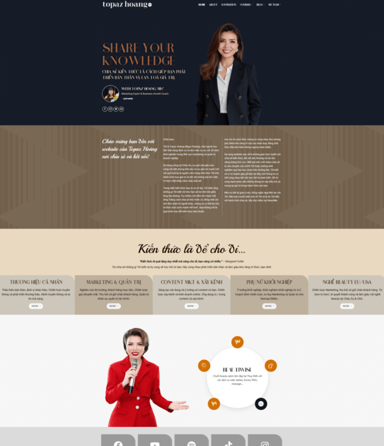 Theme wordpress giới thiệu brandname maketing