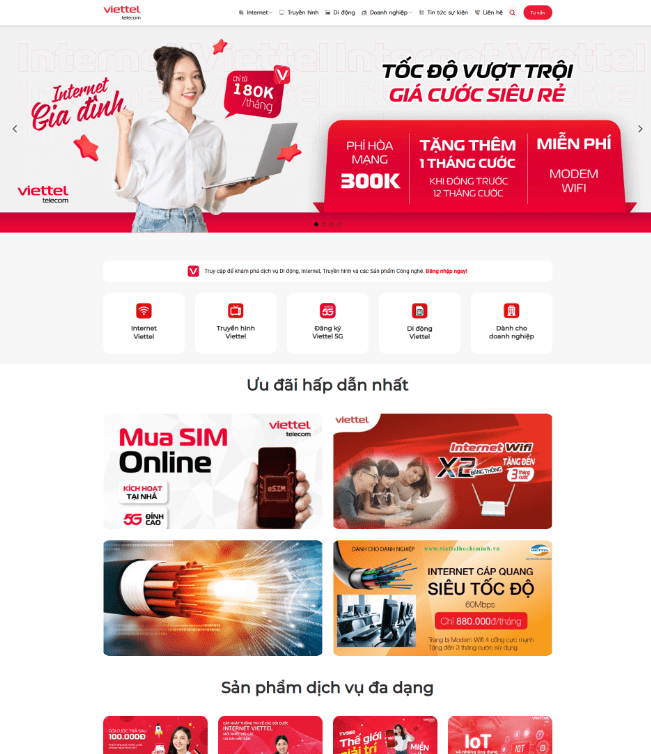 Theme wordpress lắp mạng viettel 1
