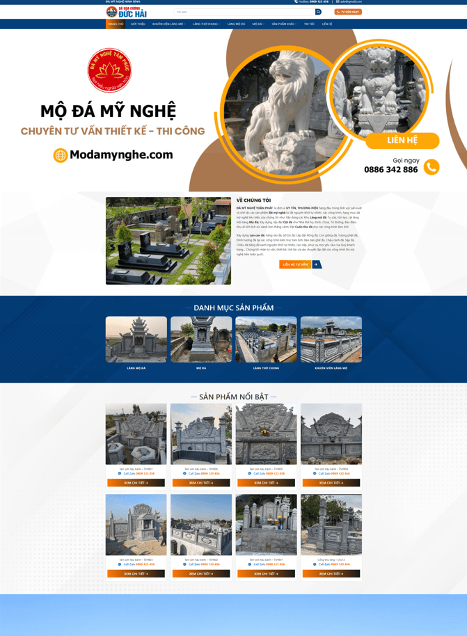 Theme wordpress mộ đá hoa cương 4