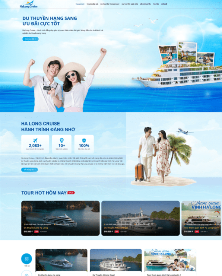 Theme WordPress Cho Thuê Du Thuyền Hạ Long