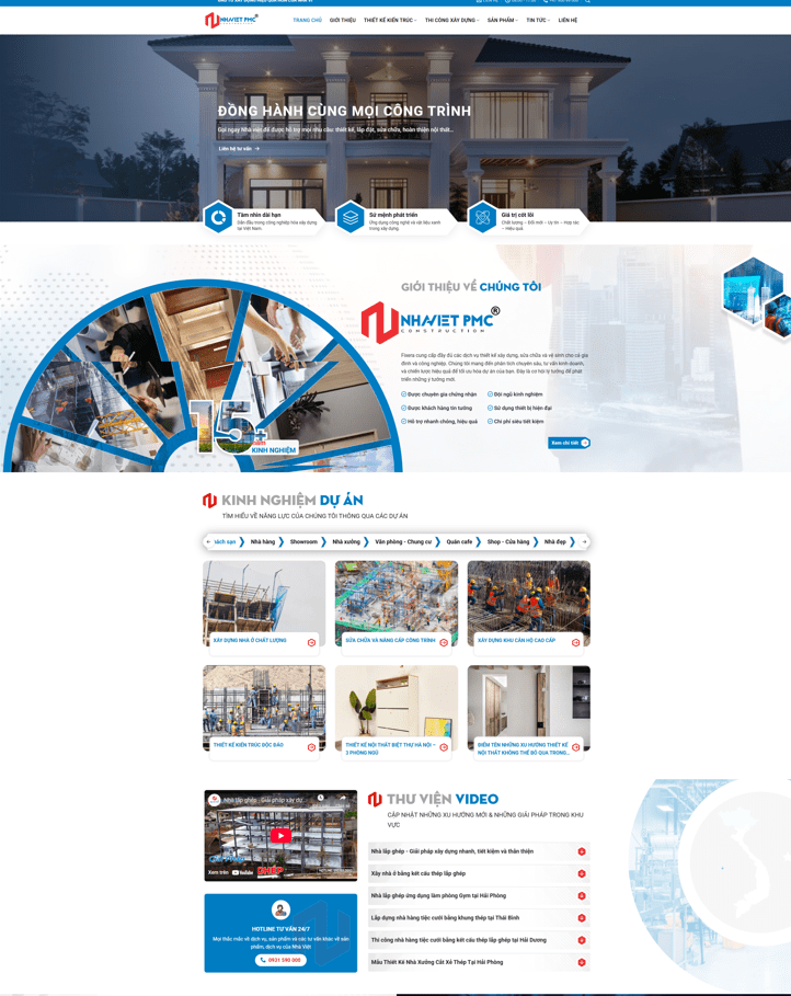 Theme wordpress website công ty xây dựng nhà việt