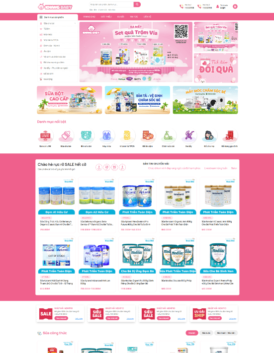 Theme wordpress shop bán sữa baby 5