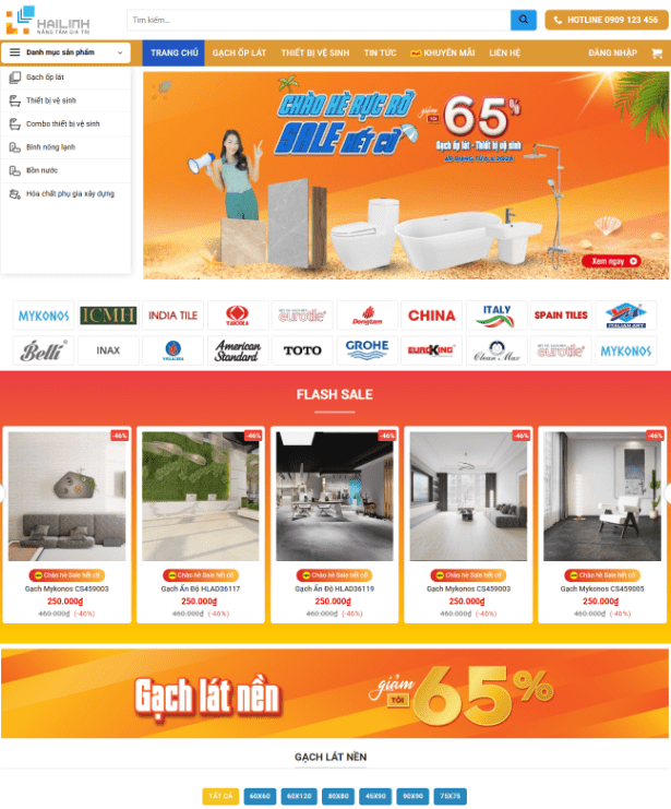 Theme wordpress bán gạch và thiết bị vệ sinh 3