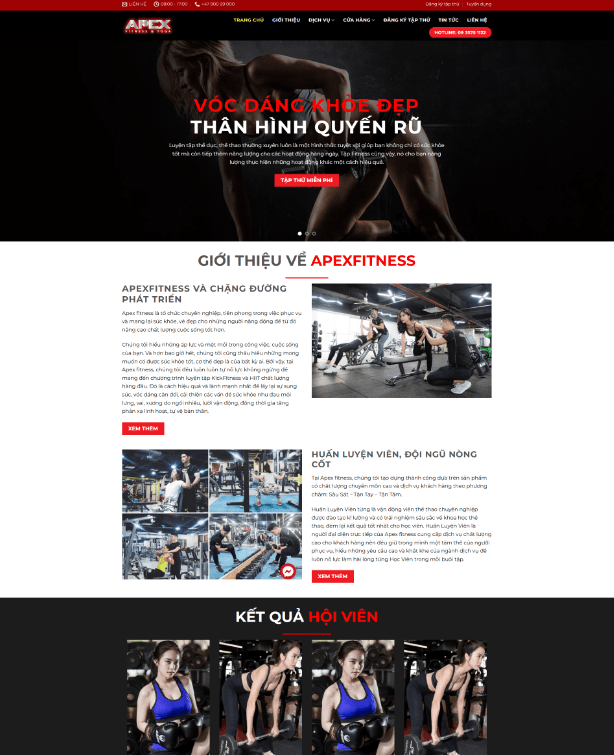 Theme wordpress phòng tập gym 6