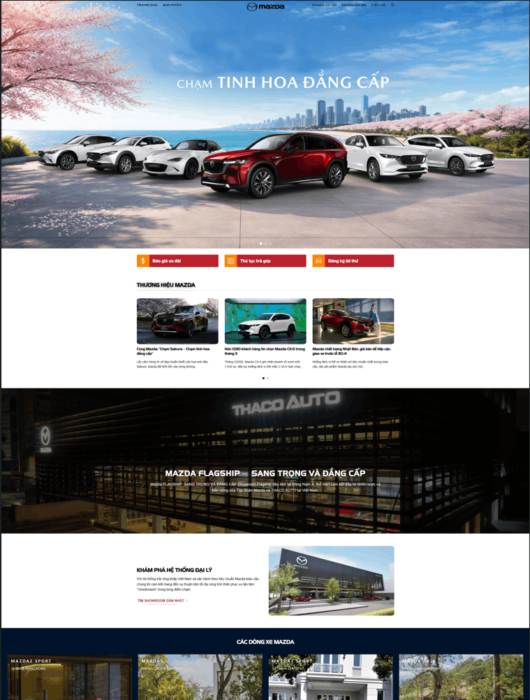Theme wordpress showroom bán xe mazda