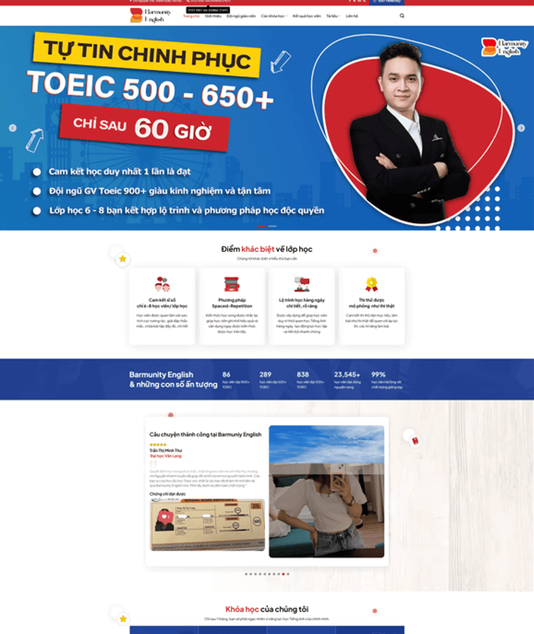 Theme WordPress trung tâm học tiếng anh 04