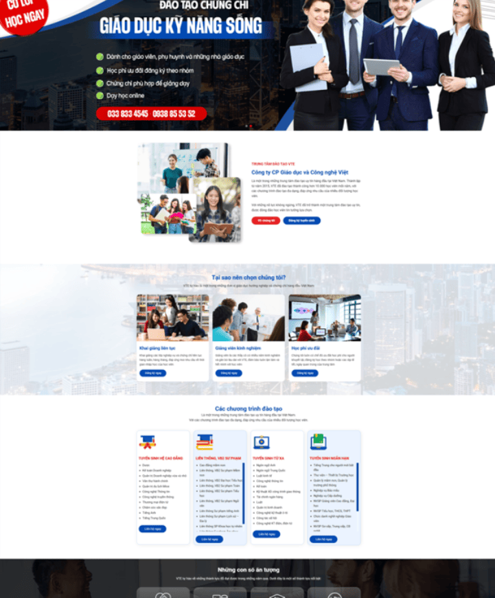 Theme WordPress trường dạy nghề 02