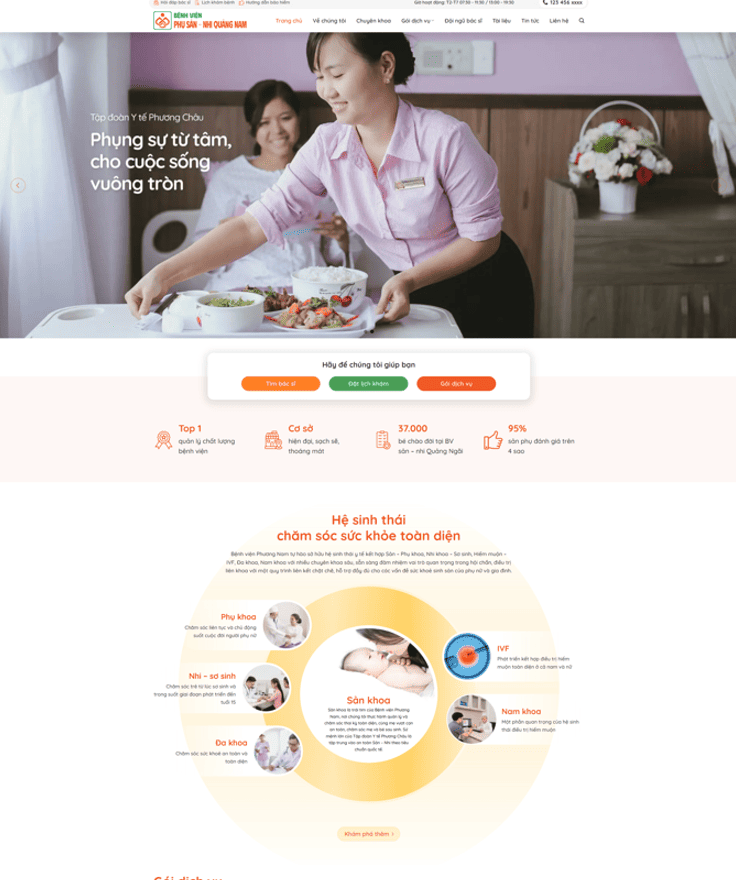 Theme WordPress bệnh viện phụ sản